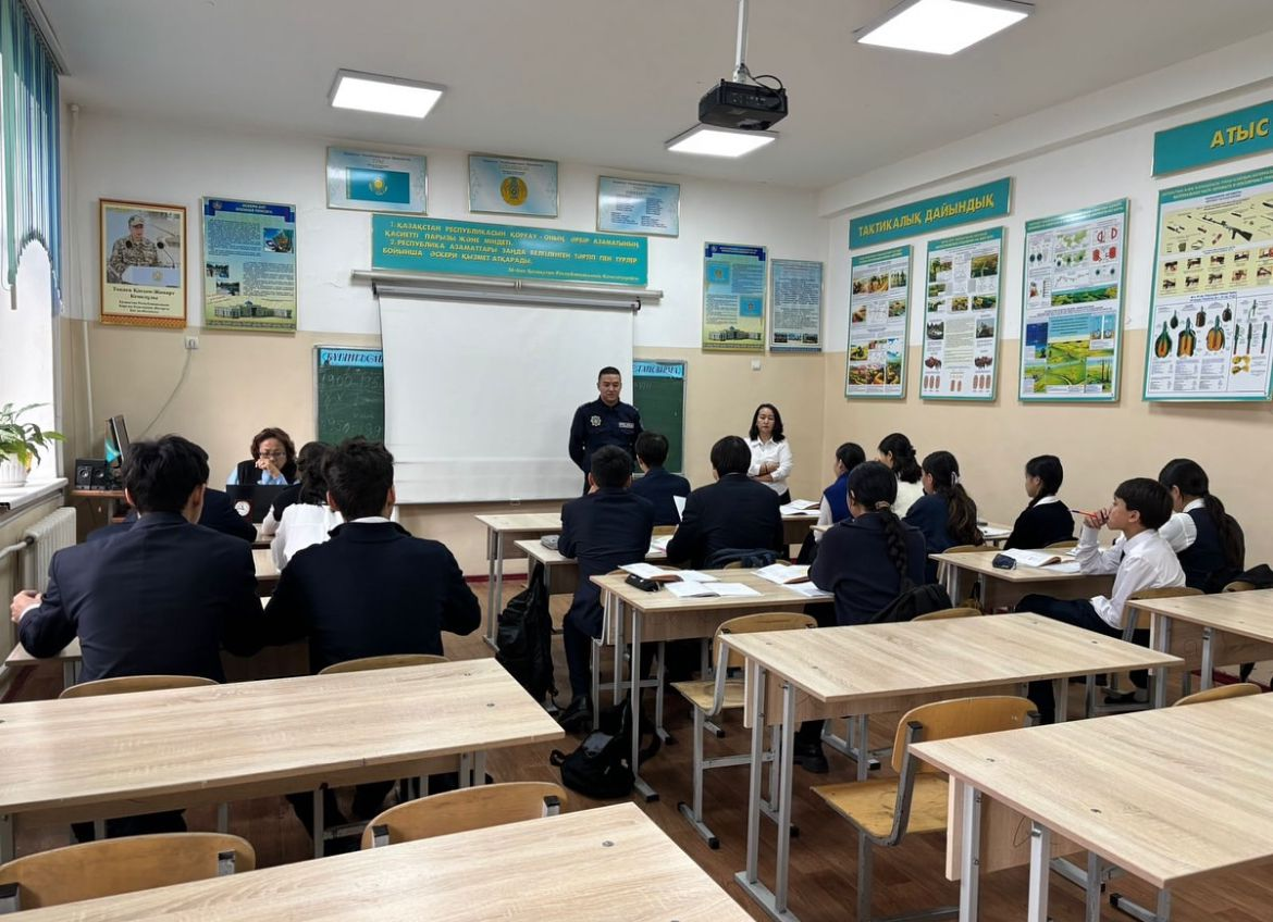 Н.К.Куатова 9-11 сынып оқушыларына құқық бұзушылықтың алдын алу туралы түсіндіру жұмыстары жүргізді.